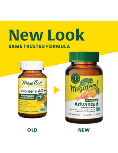 MegaFood Multivitamina Avanzada Mujeres 40+ 60 Tabletas