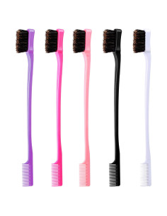 Juego de 5 Cepillos de Bordes para Cabello BBTO - Doble Cara