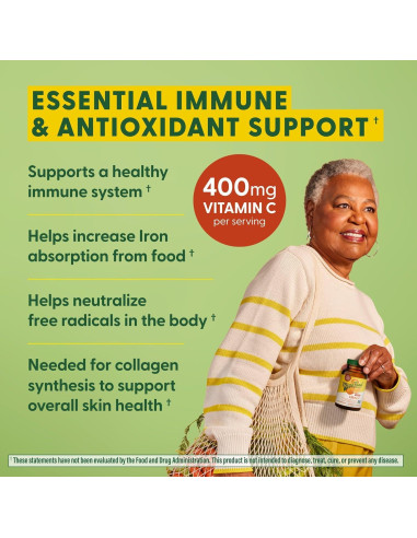 MegaFood Ultra C 400 mg - Suplemento Vegano Inmunológico 90 Tabletas