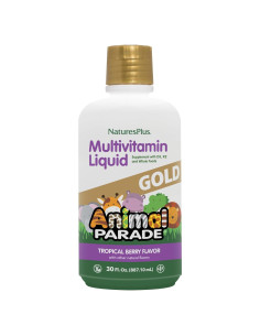 Multivitamina Líquida Infantil Nature's Plus Animal Parade Gold 887ml - 120 Porciones