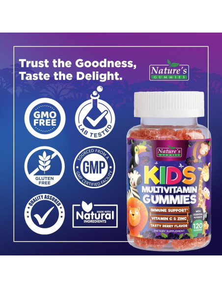 Gomitas Multivitamínicas Nature's Nutrition 120 Unidades Sabor Fresa