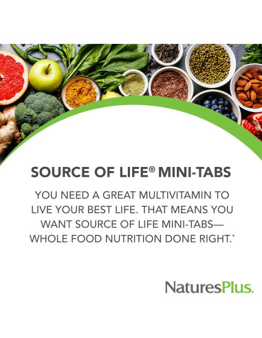 Suplemento Multivitamínico Natures Plus Fuente de Vida 360 Mini-Tabs