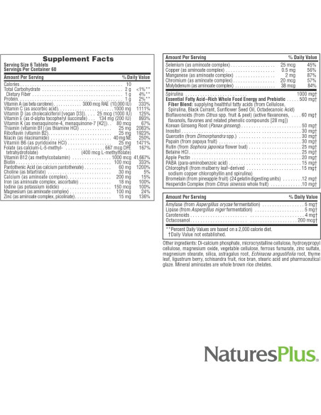 Suplemento Multivitamínico Natures Plus Fuente de Vida 360 Mini-Tabs Suplemento Multivitamínico Natures Plus Fuente de Vida 360 Mini-Tabs
