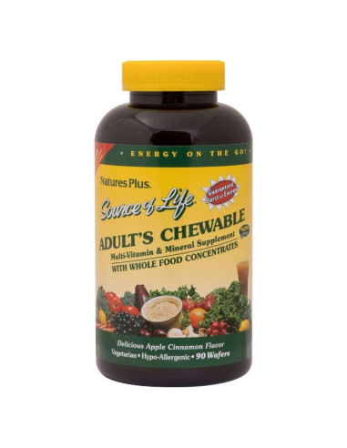 Multivitamínico Masticable Natures Plus Fuente de Vida 90 Wafers