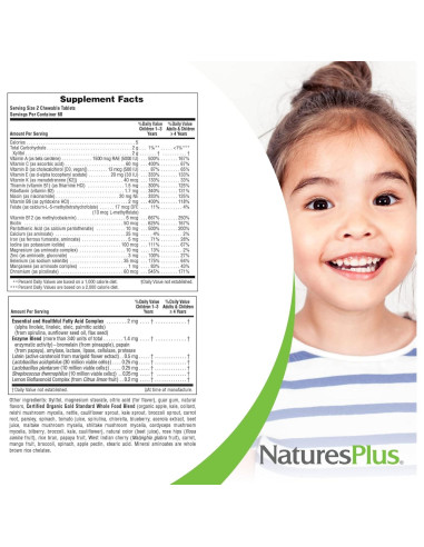 Multivitamina Masticable para Niños Nature's Plus - 240 Tabletas