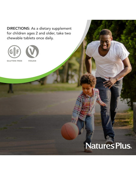 Multivitamina Masticable para Niños Nature's Plus - 240 Tabletas Multivitamina Masticable para Niños Nature's Plus - 240 Tabletas