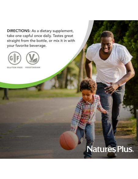 Natures Plus Fuente de Vida Oro Multivitamina Líquida 887 ml - D3, B12, K2