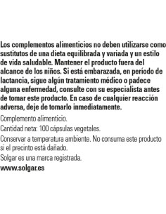 Vitamina D3 Solgar 55 mcg 100 Cápsulas Vegetales - Inmunidad y Huesos 2