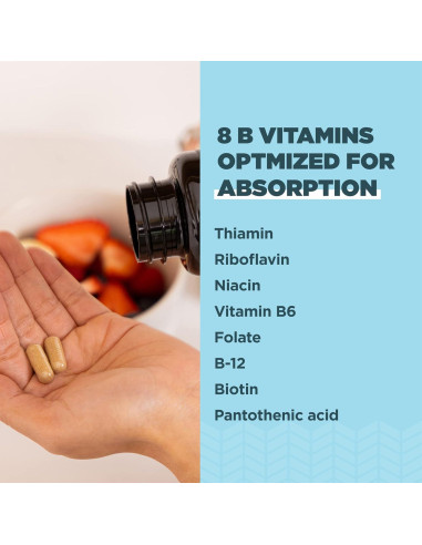 Suplemento Complejo de Vitaminas B Nutrición Antigua 60 Cápsulas