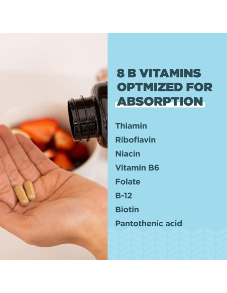 Suplemento Complejo de Vitaminas B Nutrición Antigua 60 Cápsulas