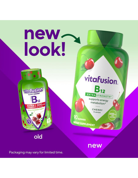Vitafusion Vitaminas Gummy B12 Extra Fuerte 90 gomitas
