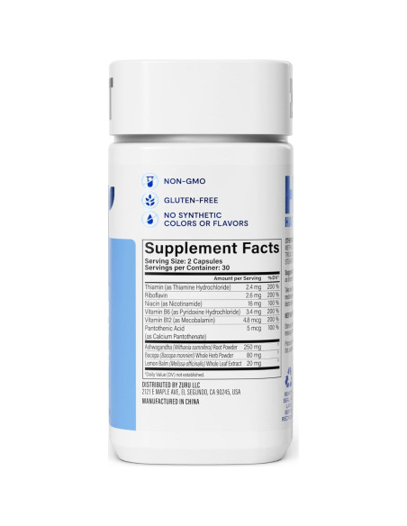 Suplemento Alivio del Estrés HABIT 60 Cápsulas Veganas