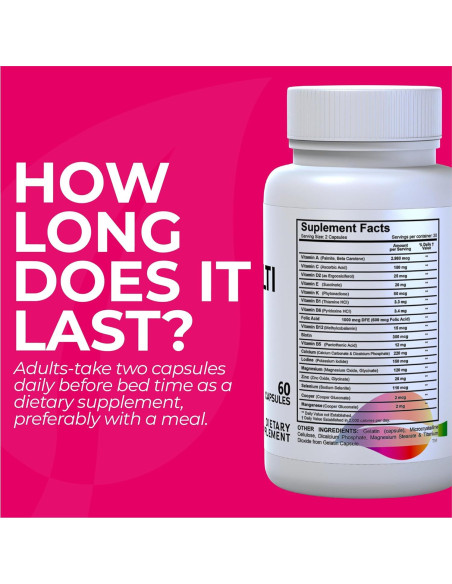 Multivitamínico para Mujeres Hallusa Natural - 60 Cápsulas