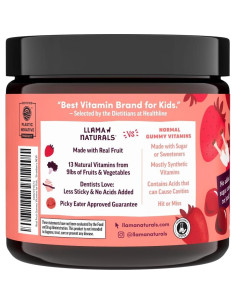 Gomas Multivitamínicas Veganas Llama Naturals Niños Fresa 90 Unidades 2