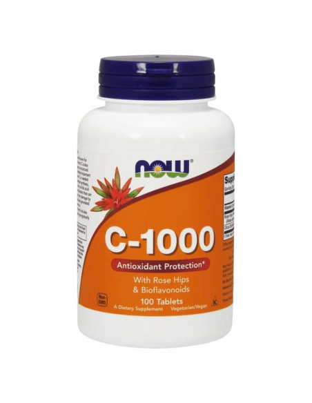 Vitamina C-1000 NOW Foods - 100 Cápsulas Veganas