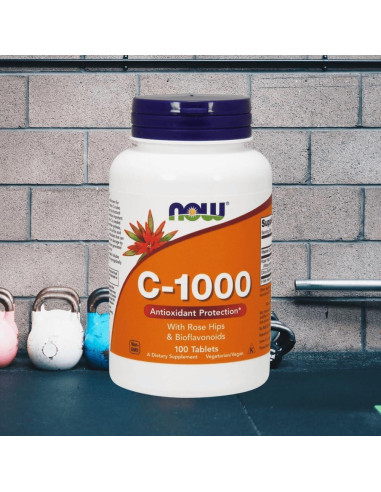 Vitamina C-1000 NOW Foods - 100 Cápsulas Veganas