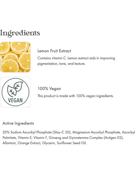 Suero Facial Vitamina C 20% emerginC 30 ml Antienvejecimiento Suero Facial Vitamina C 20% emerginC 30 ml Antienvejecimiento