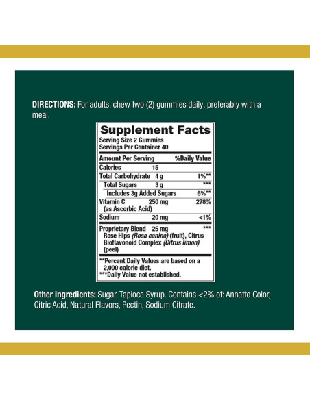 Gominolas de Vitamina C Nature's Bounty 80 unidades 250mg