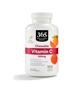Vitamina C Masticable 500mg 365 Whole Foods 100 Tabletas