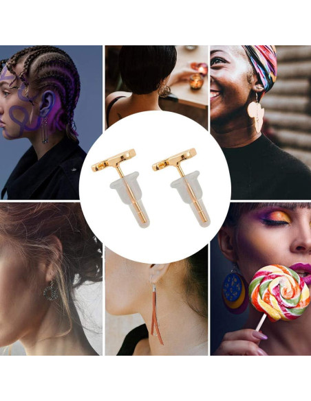 Respaldos de Aretes de Silicona DIYEAR - 150 Pcs Hipoalergénicos