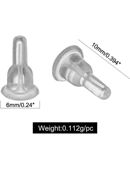 Respaldos de Aretes de Silicona DIYEAR - 150 Pcs Hipoalergénicos