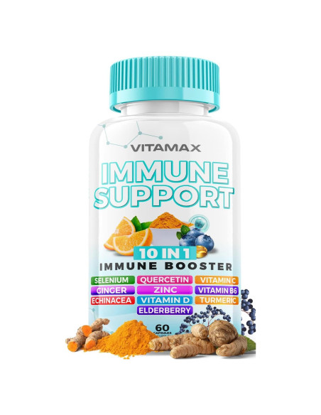 Suplemento Inmunológico Vitamax 60 Cápsulas - Vitamina C, D3, Zinc