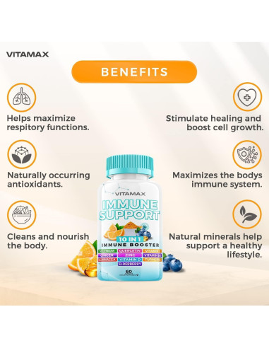 Suplemento Inmunológico Vitamax 60 Cápsulas - Vitamina C, D3, Zinc