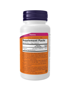 Vitamina D-2 1000 UI NOW Foods 120 Cápsulas Veganas Alta Potencia 2