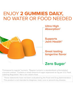 Gomitas de Cúrcuma Sin Azúcar Qunol 500mg 120 Unidades 2