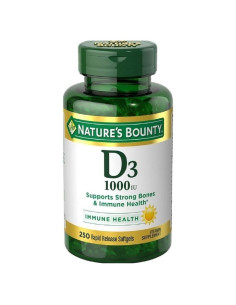 Suplemento Vitamina D3 Nature's Bounty 1000 UI 250 Cápsulas
