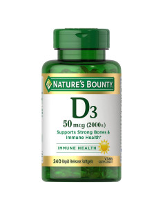 Suplemento de Vitamina D3 2000 UI Nature's Bounty 59g