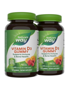 Gomitas de Vitamina D3 Nature's Way 2000 UI Sabor Frutas 120 Unidades