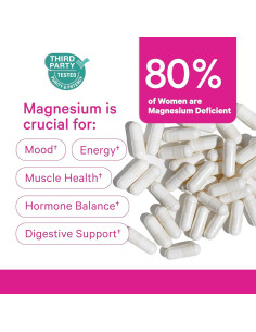 Glicinato de Magnesio Pink Stork 60 Cápsulas con Vitamina D 2