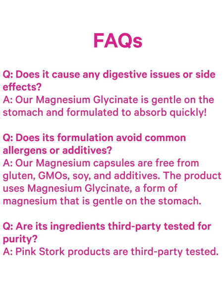 Glicinato de Magnesio Pink Stork 60 Cápsulas con Vitamina D
