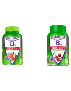 Vitafusion Gummies de Vitamina D3 y B12 - 120 y 90 unidades