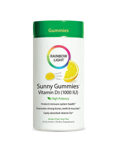 Gominolas Vitamina D3 Rainbow Light 1000 UI Limón Ácido 50 Unidades