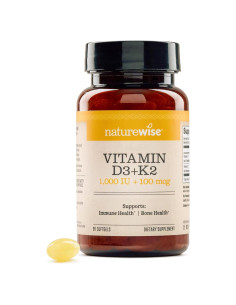 NatureWise Vitamina D3 1000UI + K2 100mcg - 90 Gelatinas Blandas
