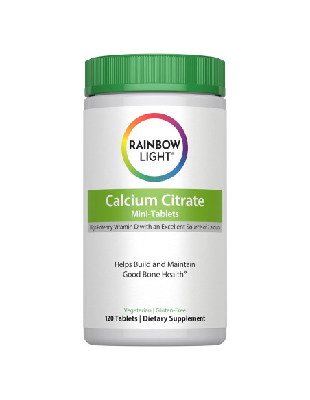 Tabletas Mini de Citrato de Calcio Rainbow Light 120 Conteos
