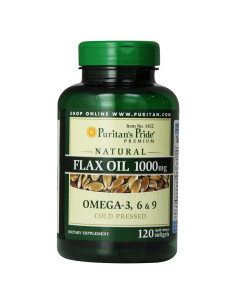 Aceite de Linaza Natural Puritan's Pride 1000 mg 120 Gelatinas
