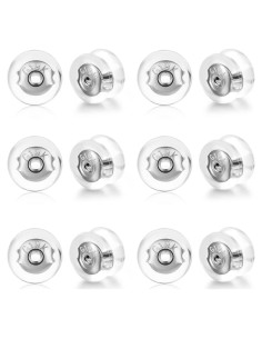 Respaldo de Aretes Hipoalergénico Moconar 12 Pcs Silicona