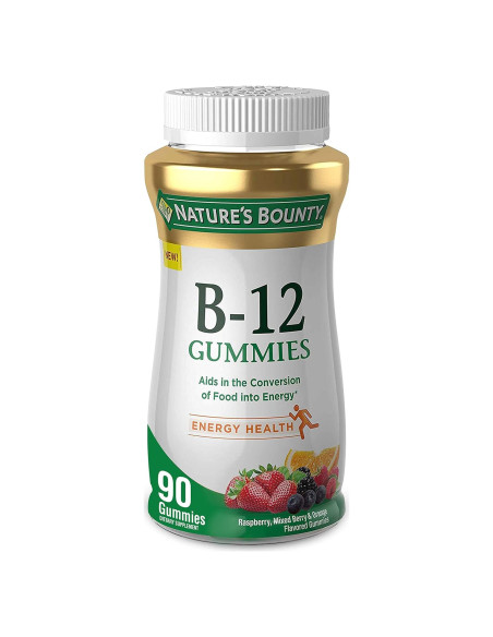Suplemento Gummy de Vitamina B12 Nature's Bounty 500mcg 90 Unidades