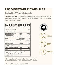Solgar B-Complejo 50, 250 Cápsulas Vegetales - Energía y Salud 2