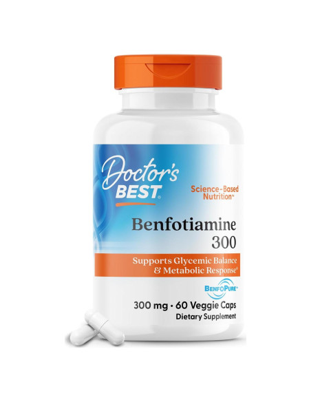Benfotiamina Doctor's Best 300 mg 60 Cápsulas Veganas Benfotiamina Doctor's Best 300 mg 60 Cápsulas Veganas