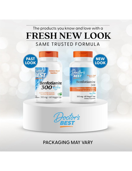 Benfotiamina Doctor's Best 300 mg 60 Cápsulas Veganas Benfotiamina Doctor's Best 300 mg 60 Cápsulas Veganas