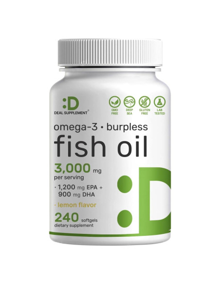 Suplemento Omega 3 Deal 3000mg - 240 Gelatinas Blandas Sin Eructos