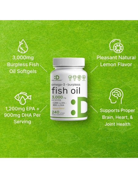 Suplemento Omega 3 Deal 3000mg - 240 Gelatinas Blandas Sin Eructos