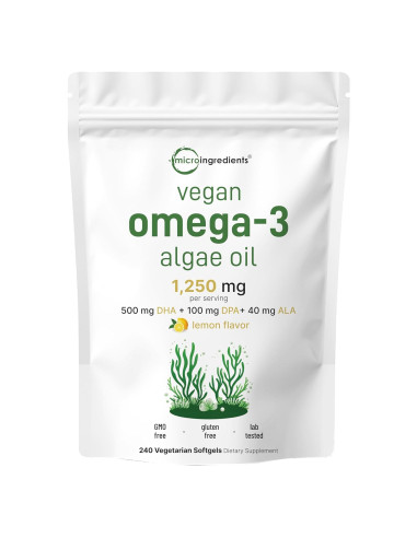 Micro Ingredients Aceite de Algas Omega 3 Vegano 240 Cápsulas