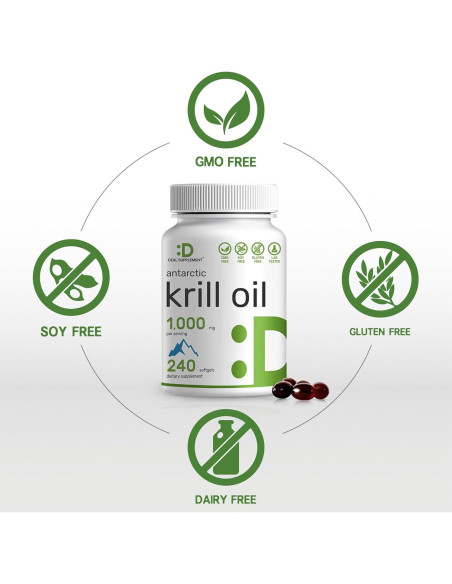 Suplemento Deal Aceite de Kril Antártico 1000mg 240 Gelatinas