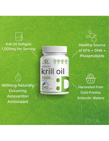 Suplemento Deal Aceite de Kril Antártico 1000mg 240 Gelatinas
