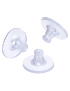 100 Respaldo de Aretes de Silicona Transparente Outus - Goma Suave